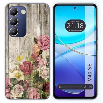 Funda de Silicona para Vivo V40 SE 5G Diseño Madera 08