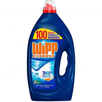 Wipp Express Detergente Gel para Ropa Formato Ahorro 100 Lavados, 5L