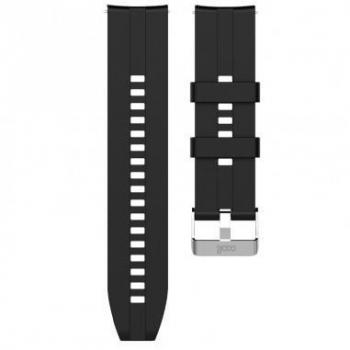 Correa Universal de Goma Negra 20mm Compatible con Amazfit Bip/GTS/Bip Lite/Huawei/Samsung/Cool Oslo