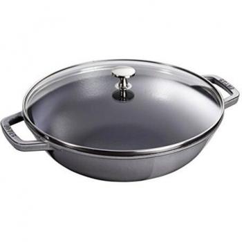 STAUB Wok 30 Cm Gris Grafito Hierro Fundido