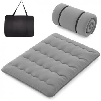 Queen Futon Mattress with Washable Cover and Carrying Bag - Grey