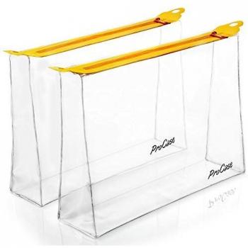 ProCase 2 uds. Neceser Transparente de Viaje TSA Aprobado, Bolso Práctico con Cremallera de Cuarto de Galón para Aeropuerto, Bolsa Transparente de Mano para Líquido Crema Cosmético Aseo