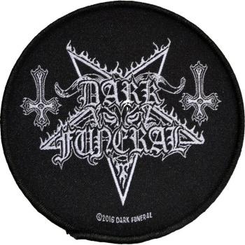 Dark funeral Circular Logo Unisex Parche negro-blanco, 100% poliéster, [Effekte/Besonderheiten] +