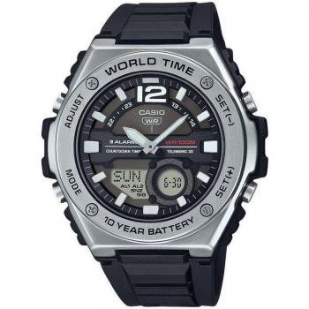 Casio Standard Analog Digital Men's Watch with Black Dial and Resin Strap, 100M Water Resistant