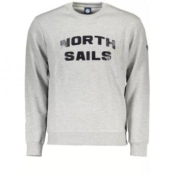 Sudadera de manga larga y cuello redondo North Sails para hombre, color gris, talla M