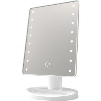 Espejo de maquillaje con 16 luces LED y sensor táctil, rotación 180° - Modelo Deluxe