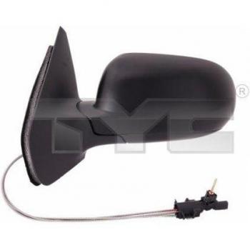 Espejo retrovisor TYC 337-0014 para puerta, color negro, ajuste manual, con calefacción y cristal convexo