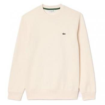 Sudadera Lacoste de hombre de cuello redondo en felpa rosa, talla XXL