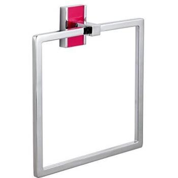 MSV TOALLERO DE CINC Cromado Alba, Plateado, 22.5x5.6x20 cm