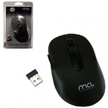 MCL SS-515W - Ratón (Mano Derecha, Óptico, RF inalámbrico, 1600 dpi, Negro)