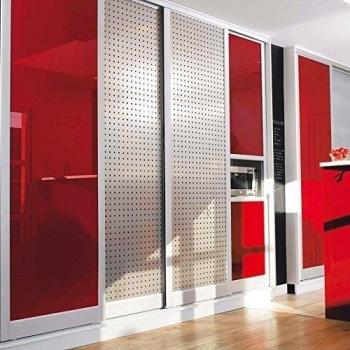Revestimiento mural autoadhesivo diseño cuadrados WallFace 10970 3D QUAD perforados color plata metalic 2,60 m2