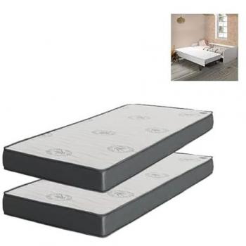 Colchón Viscoelástico Pack de 2 - 90x190x20cm y 90x190x15cm