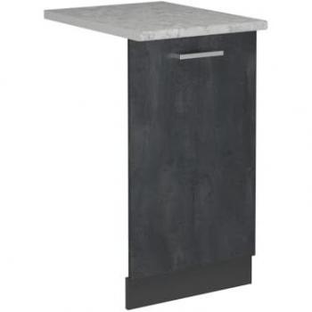 Panel Frontal para Lavavajillas R-Line, Hormigón Negro/Antracita, 45 cm, Acabado Mármol