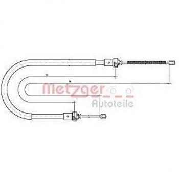 Cable de freno de mano METZGER 10.6892 para frenos de tambor, trasero izquierdo y derecho, compatible con modelos desde 1993