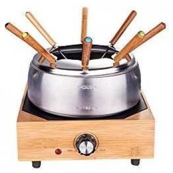Set de Fondue Happy 8 Personas Bambú e Inox 800W - Little Balance 8320