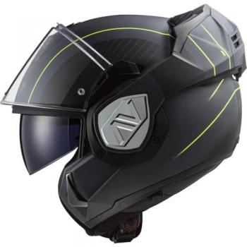 Casco LS2 FF906 Advant Cooper Titanio Mate/Negro, Modular, Moto, Color Negro Gris Plata, Talla XXL