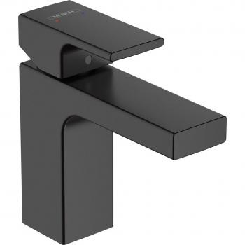 Grifo monomando para lavabo Hansgrohe Vernis Shape 100, EcoSmart, color negro mate.