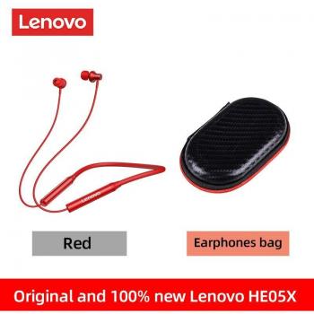 Auriculares deportivos inalámbricos Lenovo HE05X, Bluetooth 5.0, intrauditivos, resistentes al agua con banda para el cuello