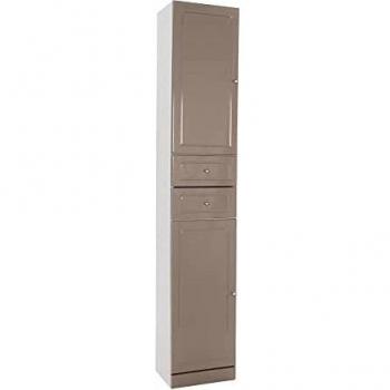 Mueble de baño Ondee TOLEDE - Columna 35cm - Acabado PVC Brillante Topo - Entregado en kit