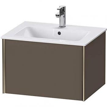 Mueble Bajo Lavabo Duravit XViu 61x40x48 cm, Flannel Grey Mate, 1 Cajón, Mural, Champagne Mate
