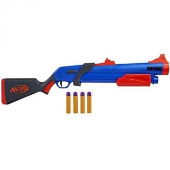 Fornite-Pistola NERF FORTNITE Pump SG ¡Lanzamiento DE Larga Distancia, Multicolor