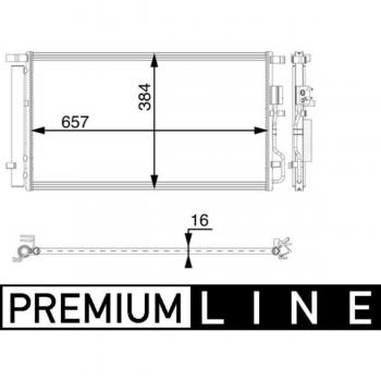 Condensador de aire acondicionado BEHR MAHLE AC 64 000P / MAHLE ORIGINAL AC 64 000P