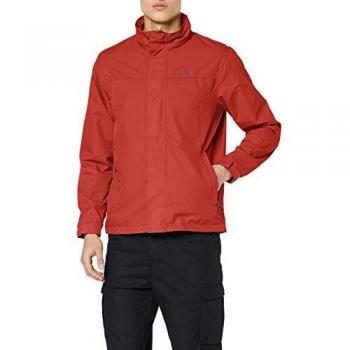 CMP Men's Red Rain Jacket with Hood and Buttons - Size 48