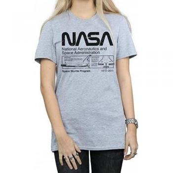 Camiseta Clásica de Novio del Transbordador Espacial NASA para Mujer XXL Gris