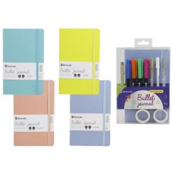 Set Libreta Bullet Soft + Rotuladores Pincel y Bolígrafos Bismark Ingraf 330619