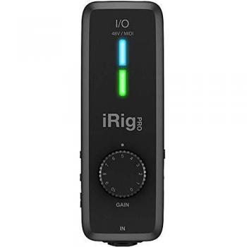 IK Multimedia iRig Pro I/O - Fully Equipped Pocket Audio, MIDI Interface, Recording Studio Quality Sound, 24 bits/96 kHz, Additional Essential Functions for Mobile Recording
