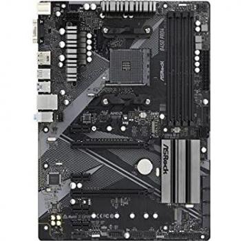 ASRock B450 Pro4 R2.0, Socket AM4, Chipset AMD B450, Soporte 4x DDR4 hasta 128GB, VGA+HDMI+DisplayPort, GbLAN, 6x SATA3