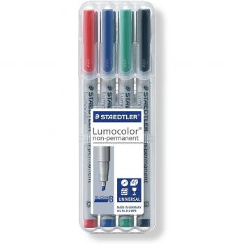 STAEDTLER Lumocolor Non-Permanent 312 WP4 - Rotulador no Permanente Punta biselada