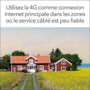 Netgear Módem 4G LTE LM1200, Optimiza la Velocidad en Zonas Donde el Cable, DSL o Internet de Fibra Son limitados o no están Disponibles, Blanco
