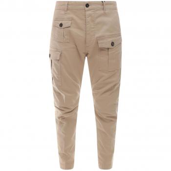 DSQUARED2 Slim-fit Trousers for Men, Beige, Size 50 (L), with Button Closure