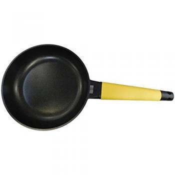 Castey 8-20 Sartén Con mango desmontabe, recubrimiento antiadherente, 20 cm, 1L, color negro con mango amarillo