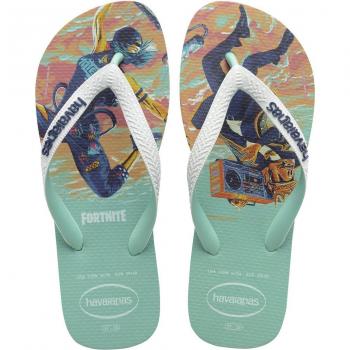 Chanclas Top Fortnite Green Dew Azul Aqua Naranja - Edición Especial