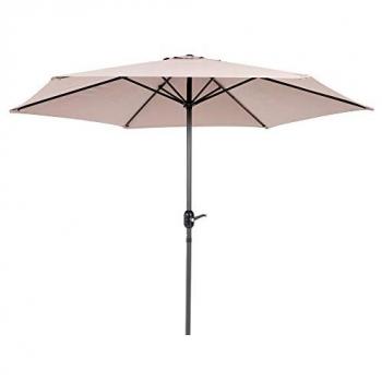 Sombrilla Clásica Beige de Aluminio 270 cm Monty