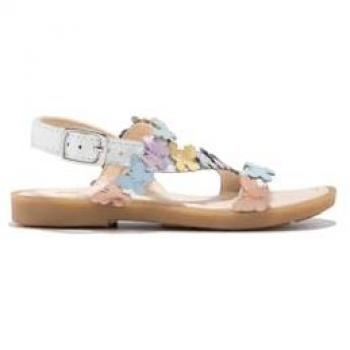 Sandalias Abiertas de Piel para Niña con Mariposas - Conguitos Verano 2023