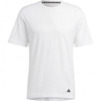 Camiseta de yoga y pilates Adidas Base blanca para hombre, manga corta
