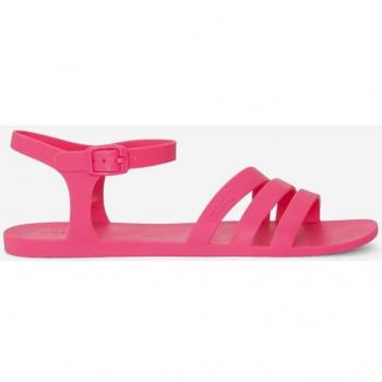 Sandalias planas de mujer en rosa con hebilla