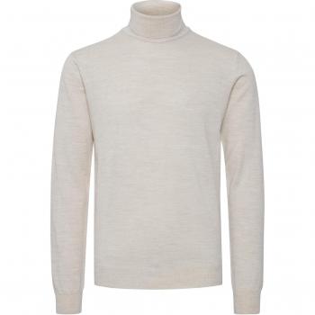 Casual Friday Konrad Merino Roll Neck Knit Sweater - Beige, XL