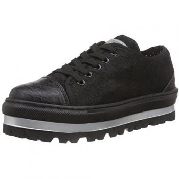 Fornarina SHERA, Plateau Sneakers  - pantuflas de material sintético mujer, color negro, talla 40