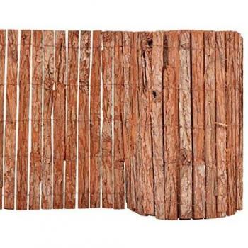 vidaXL Valla Jardín Corteza Madera Rollo 1000x50 cm Estera Pantalla Privacidad