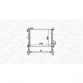 Radiador de refrigeración del motor MAGNETI MARELLI 350213160300