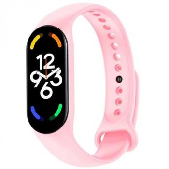 Pulsera de Recambio Silicona Suave Flexible Rosa Compatible con Xiaomi Mi Band 5/6/7 y Amazfit Band 5