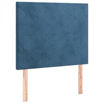Cabeceros 2 unidades de terciopelo azul oscuro 100x5x78/88 cm