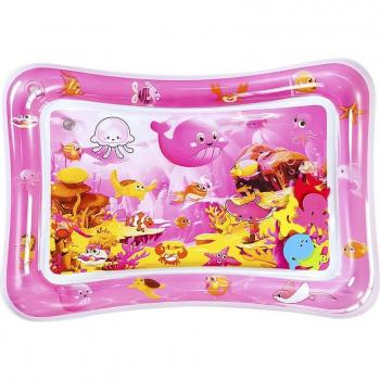 Colchoneta hinchable infantil diseño fondo marino rosa. 70x50cm. 70x50x9 Cm. Color: Rosa Oscuro