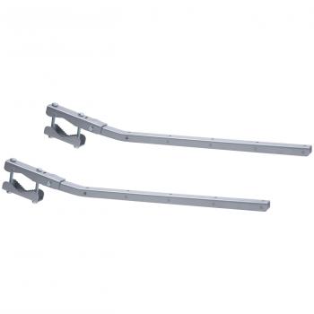 Sauvic 89425 - Tendedero Baranda Adaptable Y Abatible Gris, Hierro Galvanizado con Pintura Cerámica Gris, Color Gris, 66 x 4 x 7 cm