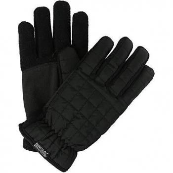 Regatta Quilted' Water Repellent Textured Gloves Guantes, Unisex Adulto, Negro, Extra-Large