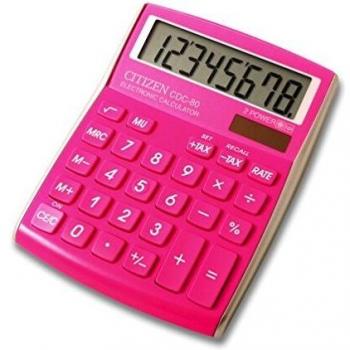 Calculadora Citizen CDC-80 Rosa - Última unidad en stock - Pantalla brillante de 8 dígitos